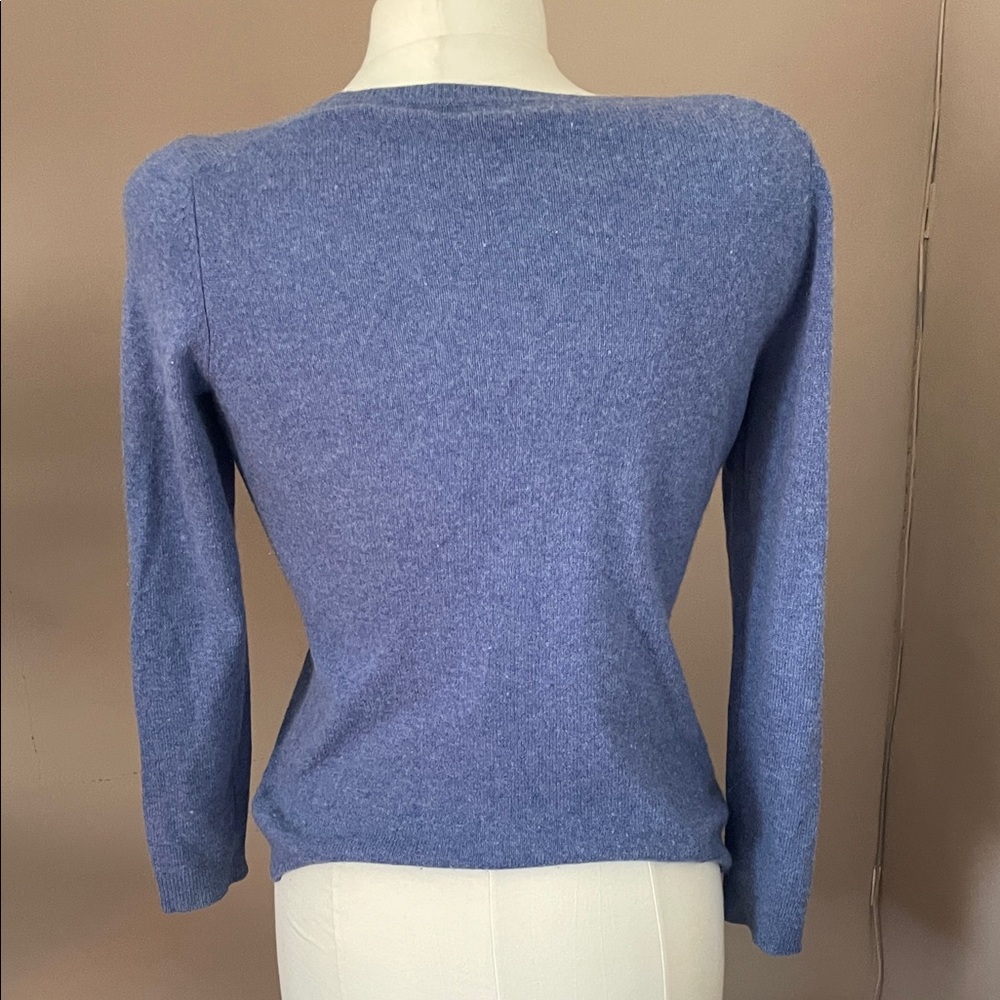 Charter club cashmere Crewneck Sweater in Heathered Blue - Picture 3 of 5